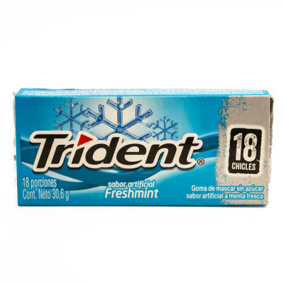 Chicle Trident Sin Azúcar Freshmint 18 Und.