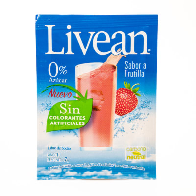 Jugo En Polvo Livean Frutilla 7 grs