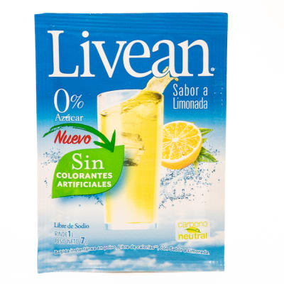 Jugo En Polvo Livean Limonada 7 grs