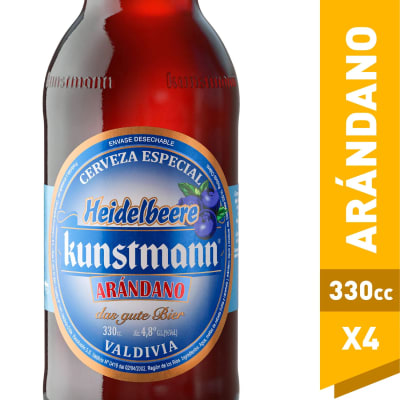 Pack 4 Un. Cerveza Kunstmann Arandano Ale 4.8° 330 Cc1