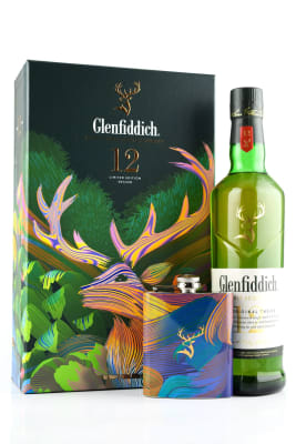 Whisky Glenfiddich 12 Años 750Cc + Petaca Metalica1