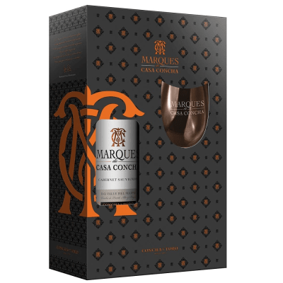 Pack Marques de Casa Concha Cabernet Sauvignon 750cc + Copa Marques1