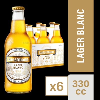 Pack 6 Unid X 330 Cc Cerveza Kunstmann Lager Blanc 4,5° Bot