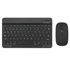 Kit Teclado Y Mouse Inalámbrico Recargable Negro Español