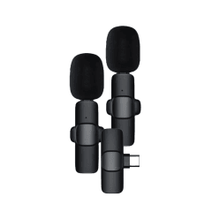 Micrófono Inalámbrico De Solapa Lavalier Doble Usb-c V.11