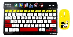 Teclado Set Teclado Mouse Good Vibes Colores