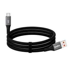 Cable Budix Energy Metal USB-A A USB-C 3.0a Trenzado 1M