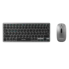 Kit Teclado y Mouse Inalámbrico MO-B040 Bluetooth Gris