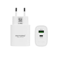 Cargador de Pared Motomo PD-L20 Dual 20W SIN CABLE