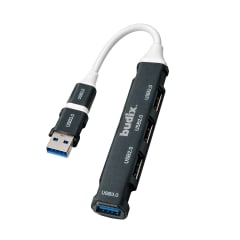 Hub Usb Budix 4 Puertos Usb 3.0 Entrada Tipo C Y USB-A