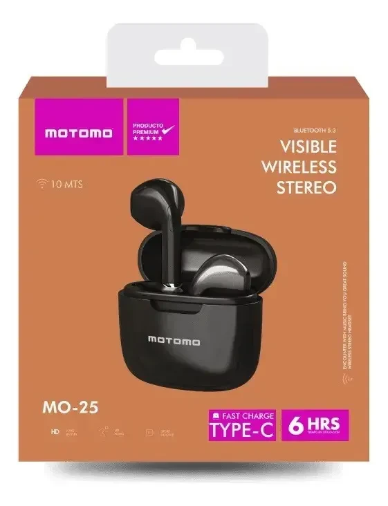 Earpods Motomo MO-25 BT Negro1