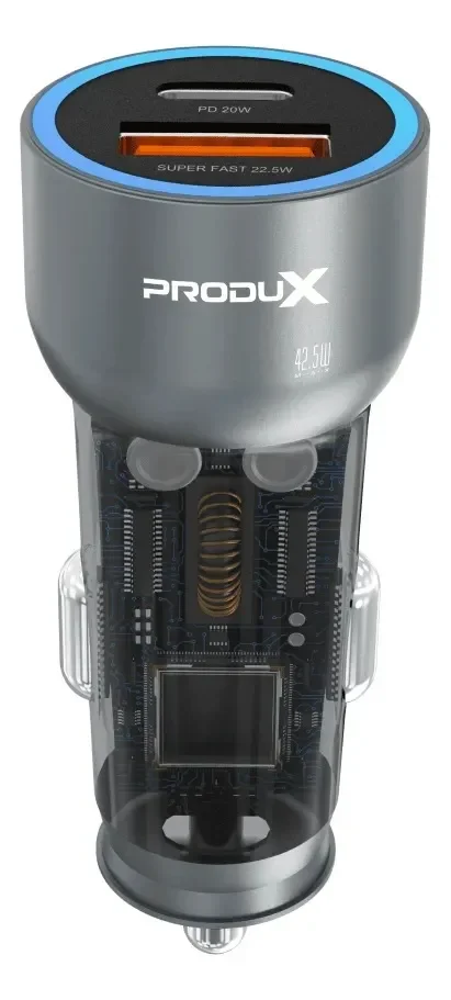 Cargador de Auto ProduX DC-127 25W USB-A y Tipo C3