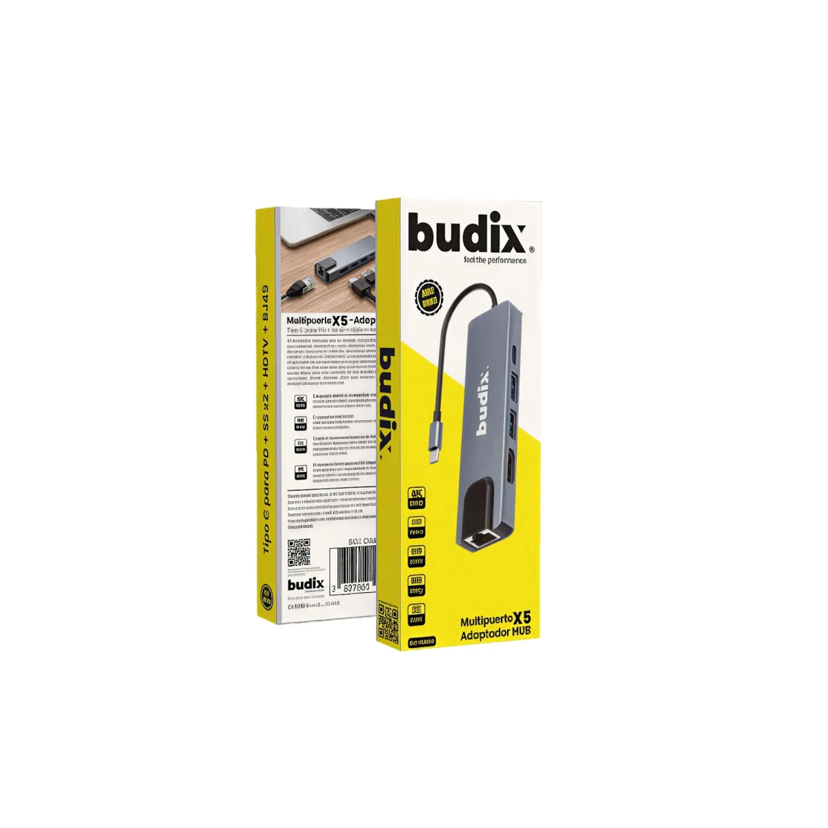 Adaptadores hub Budix Hub 5 Puertos5