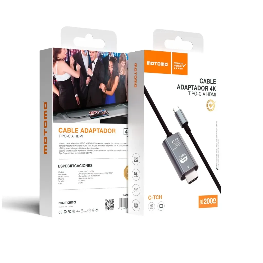 Cable Adaptador Tipo-c A Hdmi 2mt - 4k4
