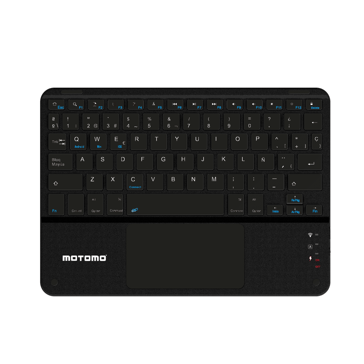Teclado Inalámbrico Bluetooth Español Negro BD-136A Motomo1