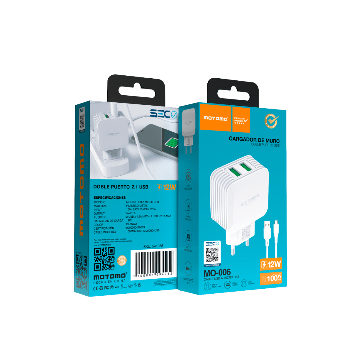 Cargador de Pared MO-006 Con Cable Micro USB5