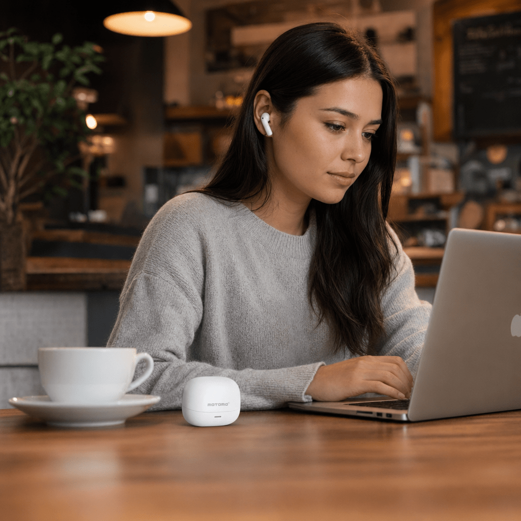Audífono Bluetooth Inalámbrico Motomo MO-BL145 Blanco 5H Sonido HD5
