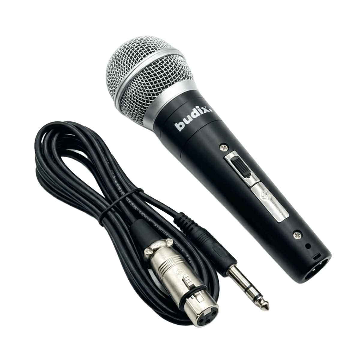 Micrófono Dinámico Budix BU-CAMIC Cardioide Cable XLR 3m3