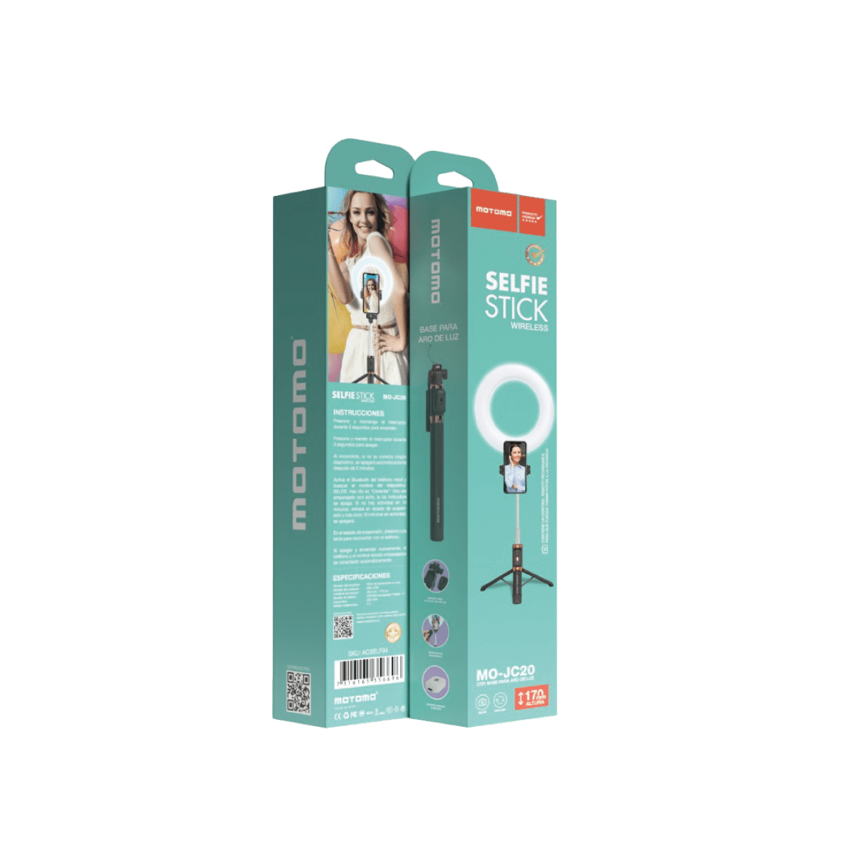 Bastón Selfie Extensible Y Trípode Para Celular Negro Jc-205