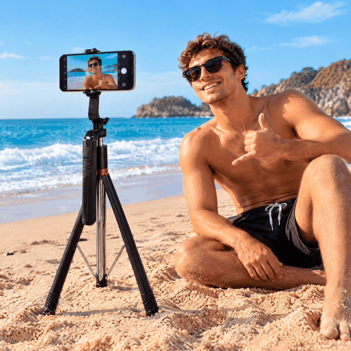 Bastón Selfie Trípode Jc-22 Con Control Remoto Bluetooth3