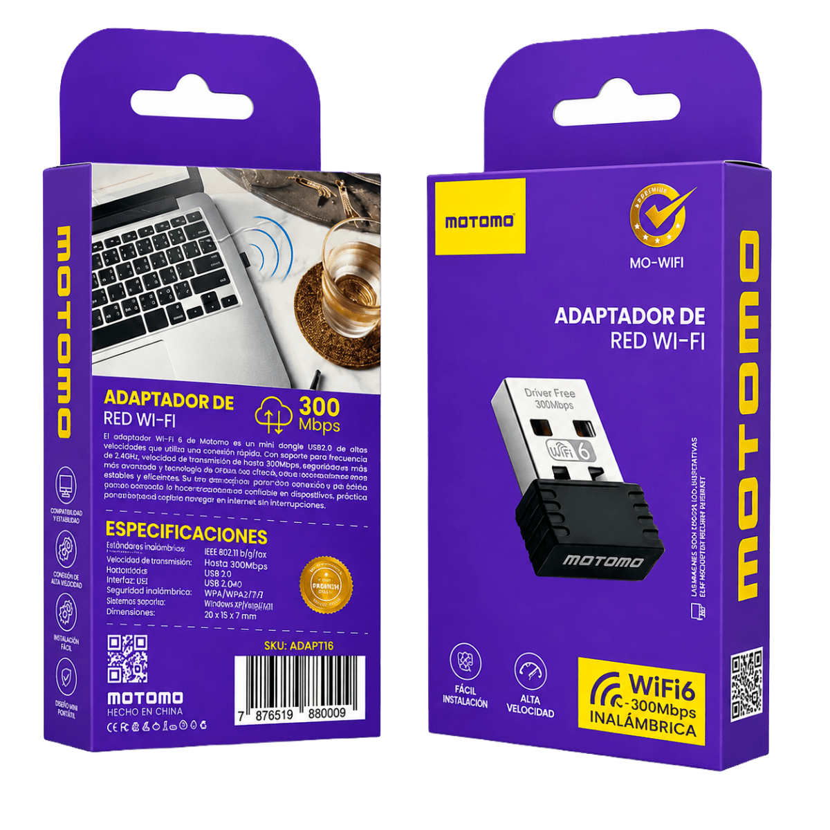 Adaptador MO-WIFI Red Inalámbrico USB5