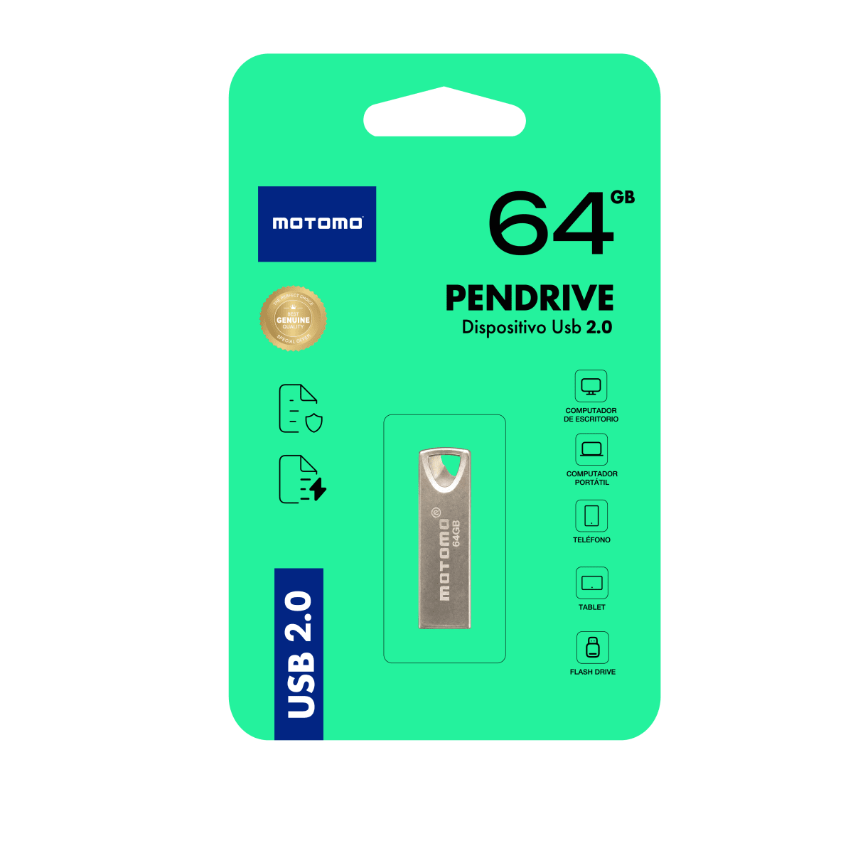 Pendrive Usb 2.0 Motomo Metálico 64gb7