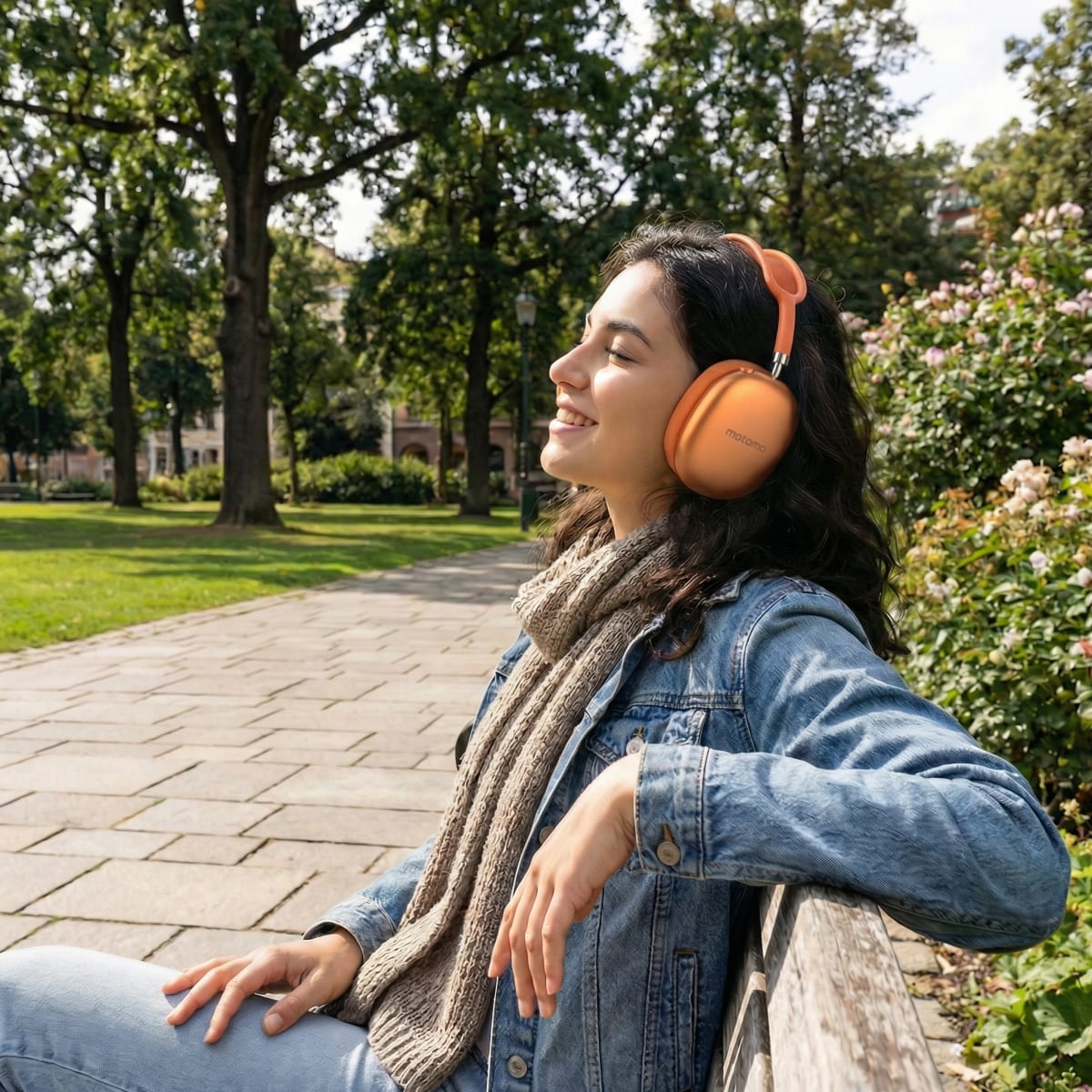 Audífono Bluetooth Inalámbrico Motomo MO-APMAX395 Naranja6