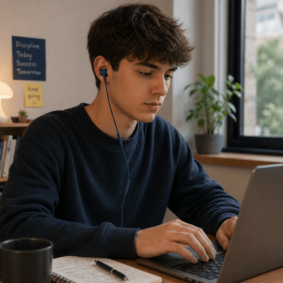 Audífono In-Ear Tipo-C Micrófono Trenzado Azul4
