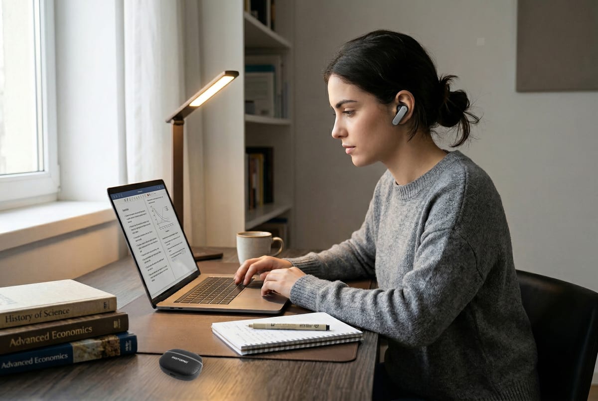 Audífonos In-ear Motomo MO-L225 ANC Negro Bluetooth6
