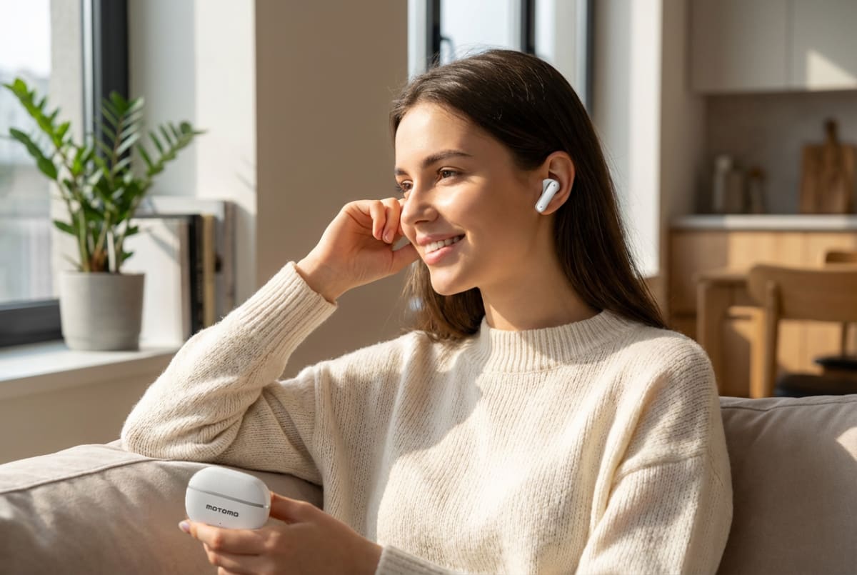 Audífonos In-ear Motomo MO-L225 ANC Blanco Bluetooth5