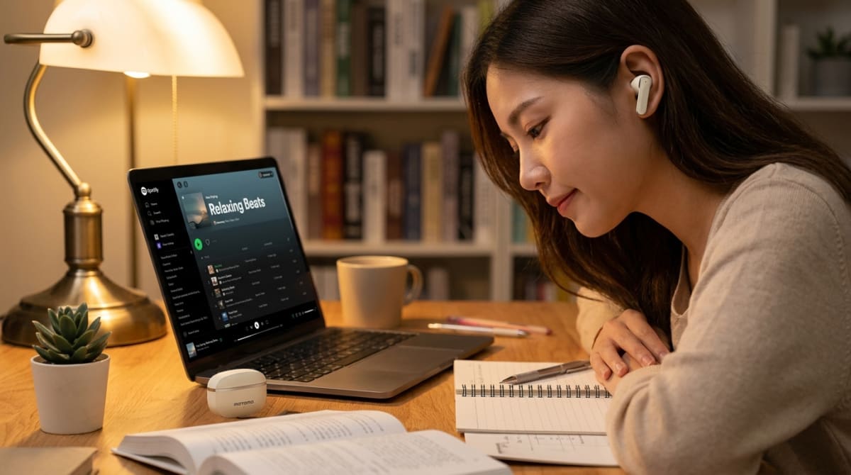 Audífonos In-ear Motomo MO-L225 ANC Crema Bluetooth5