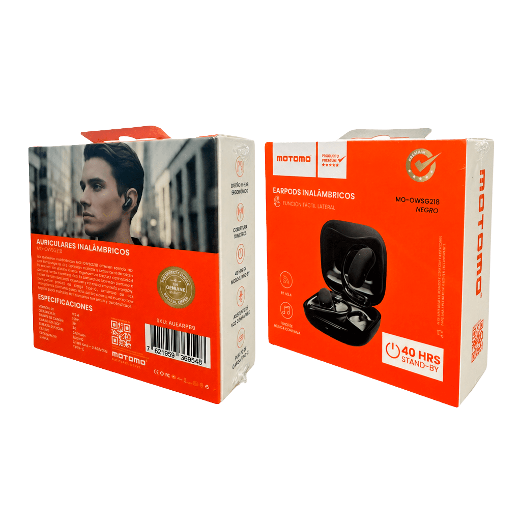 Audífonos Inalámbricos MO-OWSG218 TWS Negro5