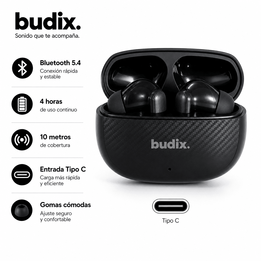 Audífonos Bluetooth Inalámbricos Motomo BU-Z010 Negro4