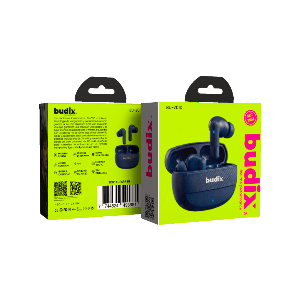 Audífonos Bluetooth Inalámbricos Motomo BU-Z010 Azul6