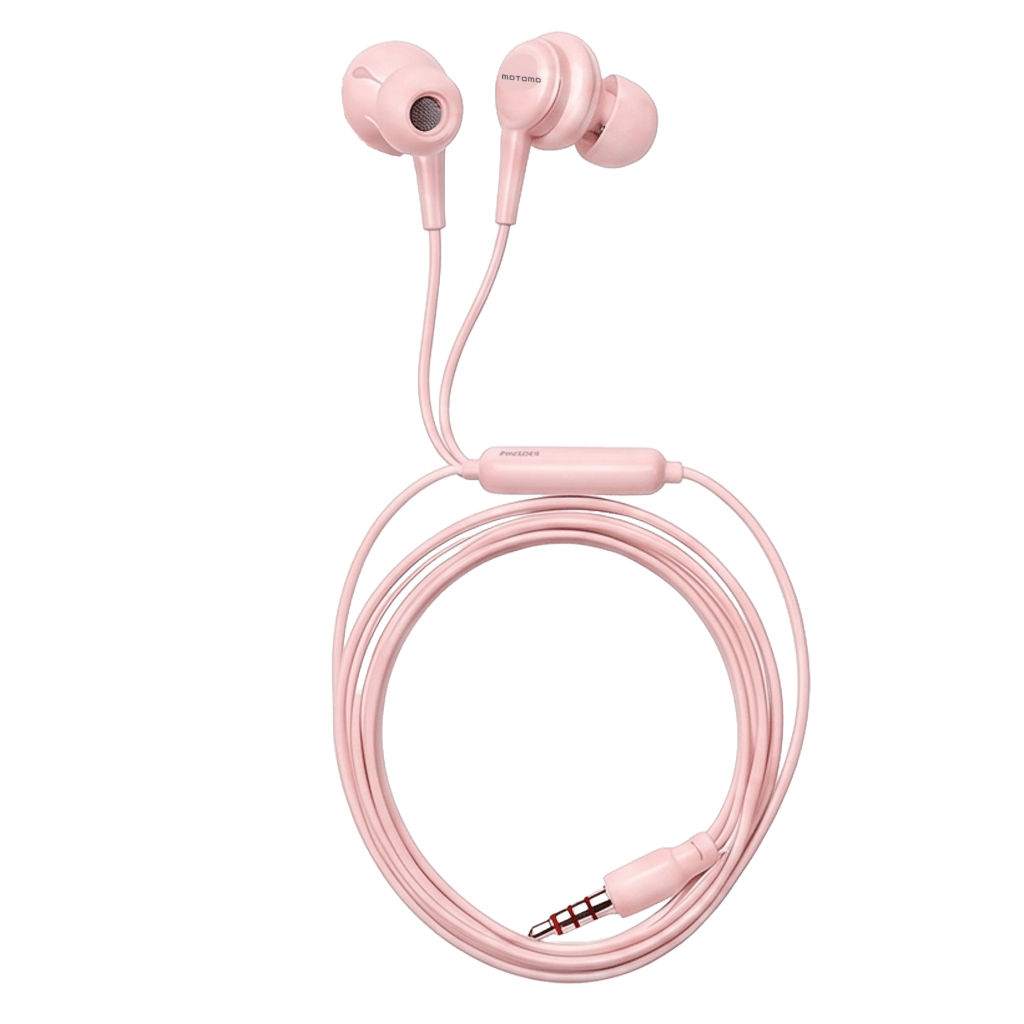 Audífonos In-ear Motomo Ph-44 Rosa Control Volumen2