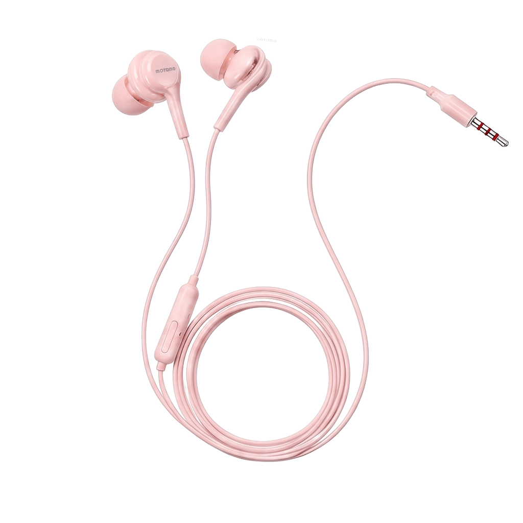 Audífonos In-ear Motomo Ph-44 Rosa Control Volumen1