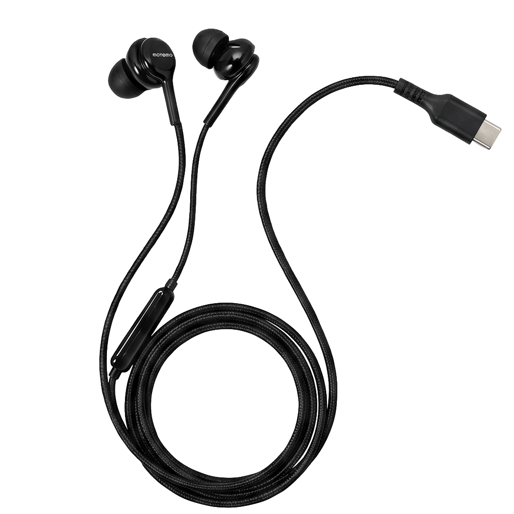 Audífono In-Ear Tipo-C Micrófono Trenzado Negro1