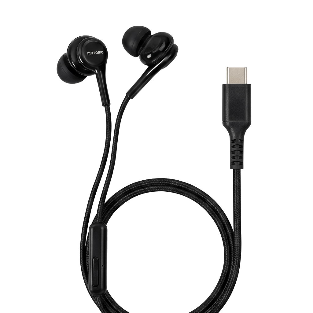 Audífono In-Ear Tipo-C Micrófono Trenzado Negro2