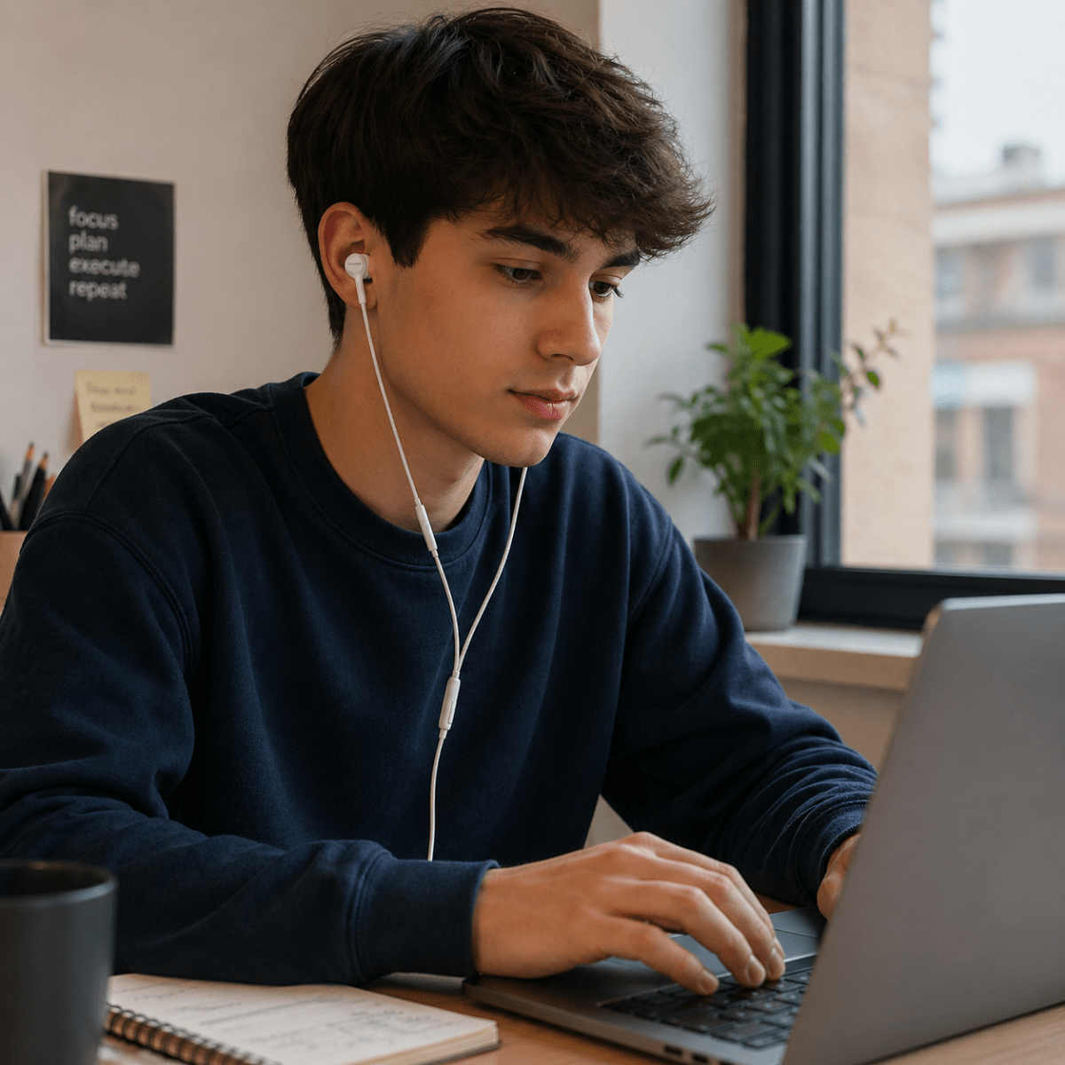 Audífono In-Ear Tipo-C Micrófono Trenzado Blanco4
