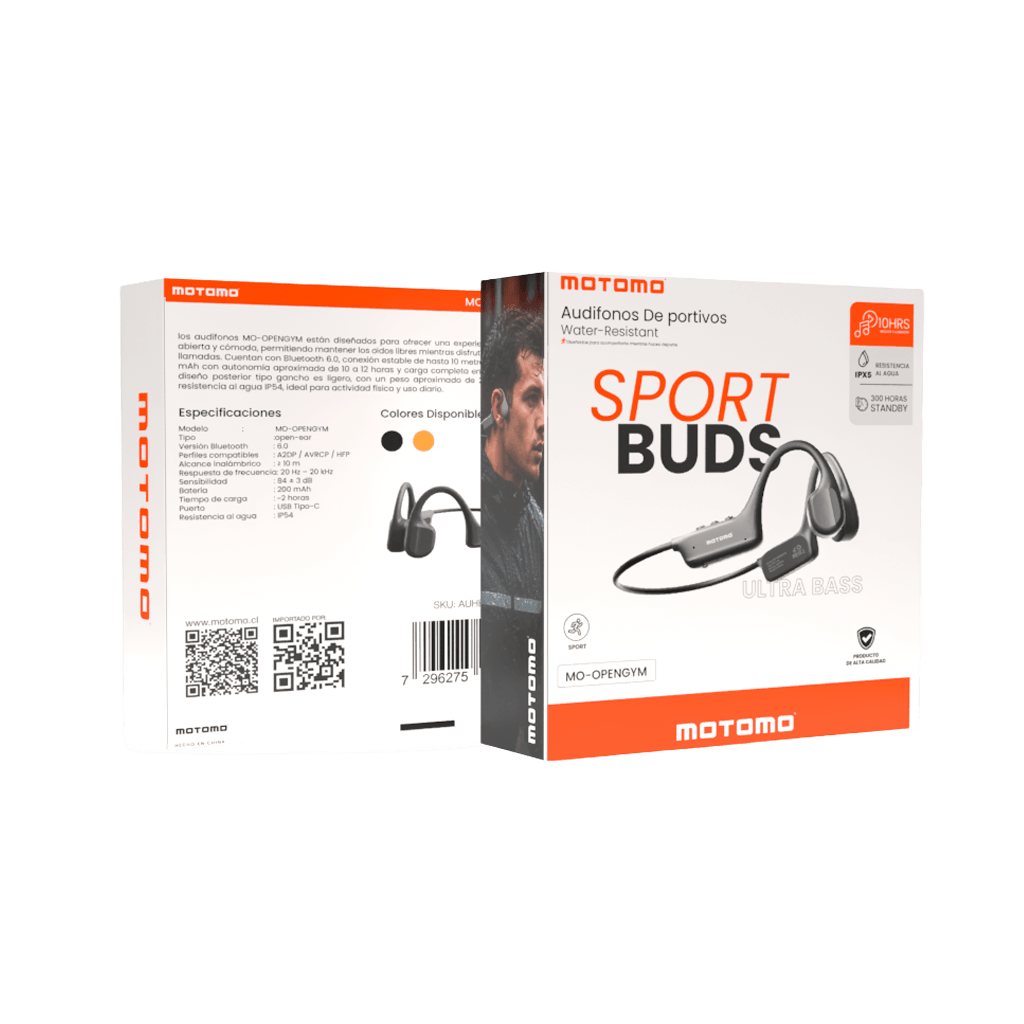 Auriculares deportivos, Resistentes a salpicaduras 20 Horas Negro6