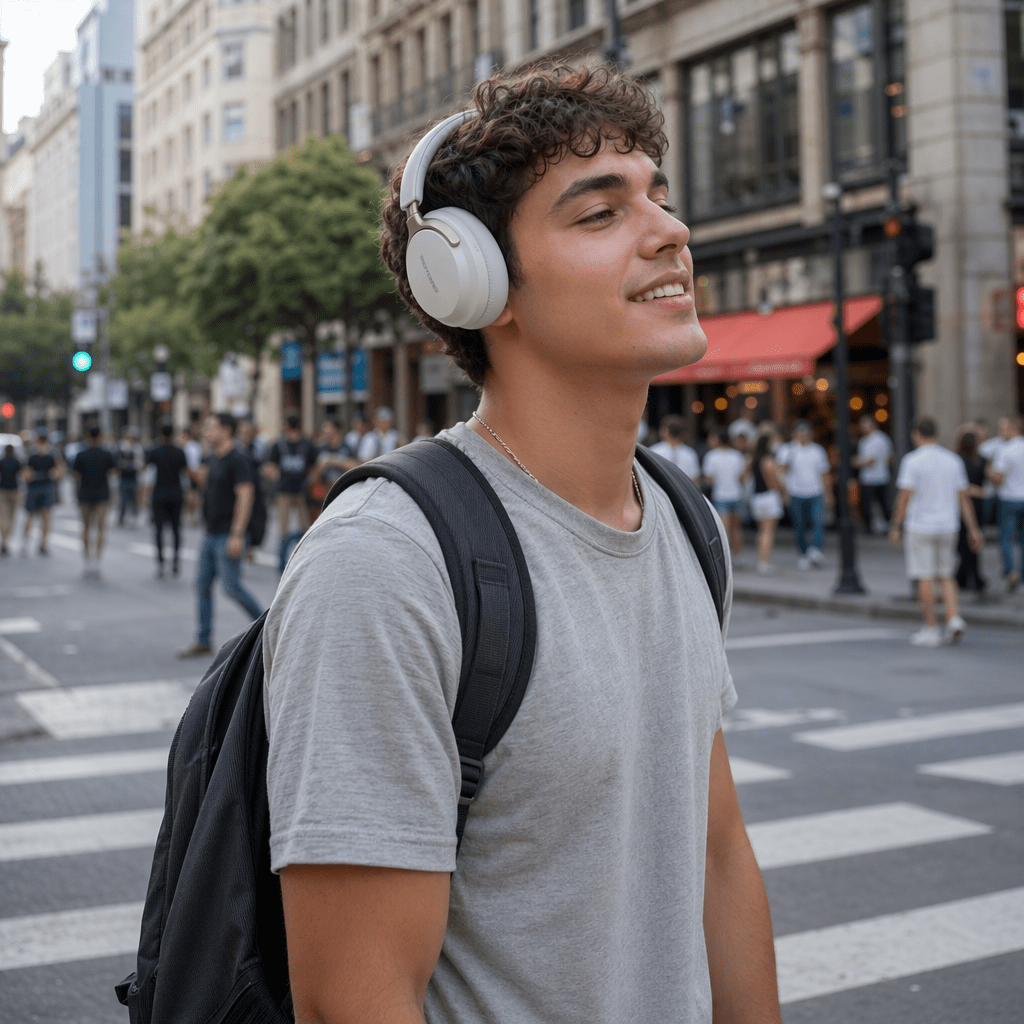Audífono Bluetooth Inalámbrico MO-L055 ANC Blanco4