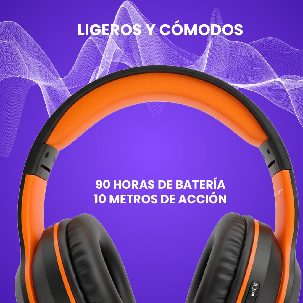 Motomo Linie BT Inalambrico Negro/Naranjo3