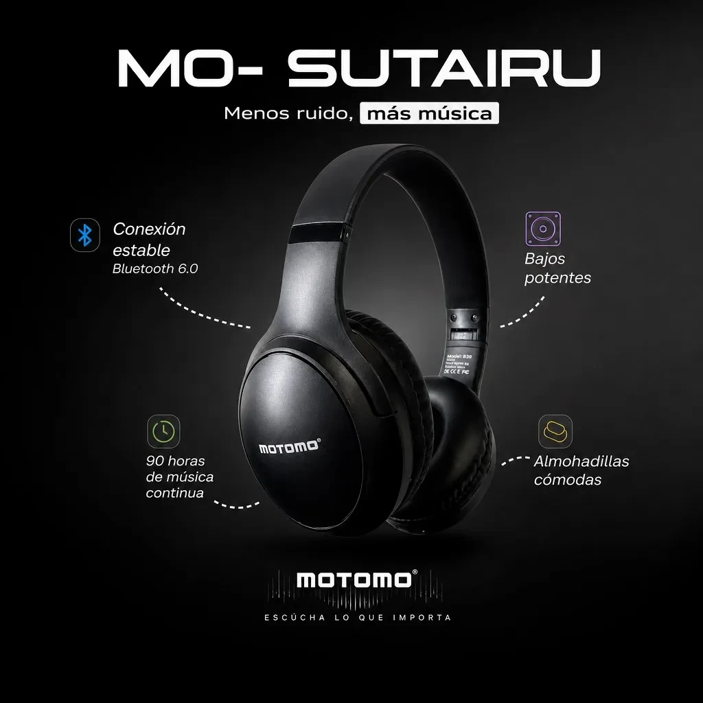 Audífono Bluetooth Inalámbrico Motomo MO-APMAX395 Azul9