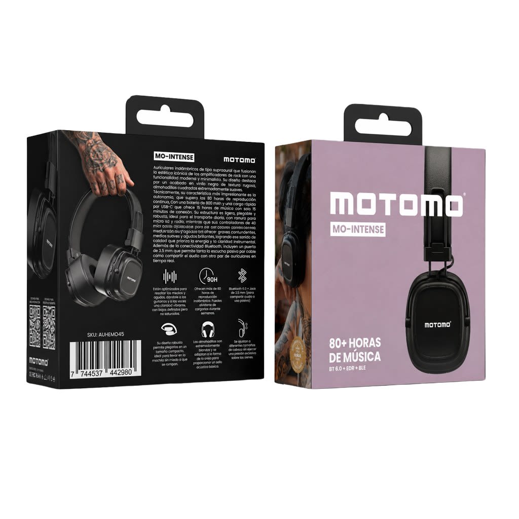 Audífonos Inalámbricos Motomo Mo-intense Bt 6.0 Negro5