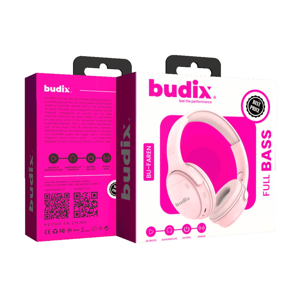 Headphone Budix Faren BT Color Rosa6