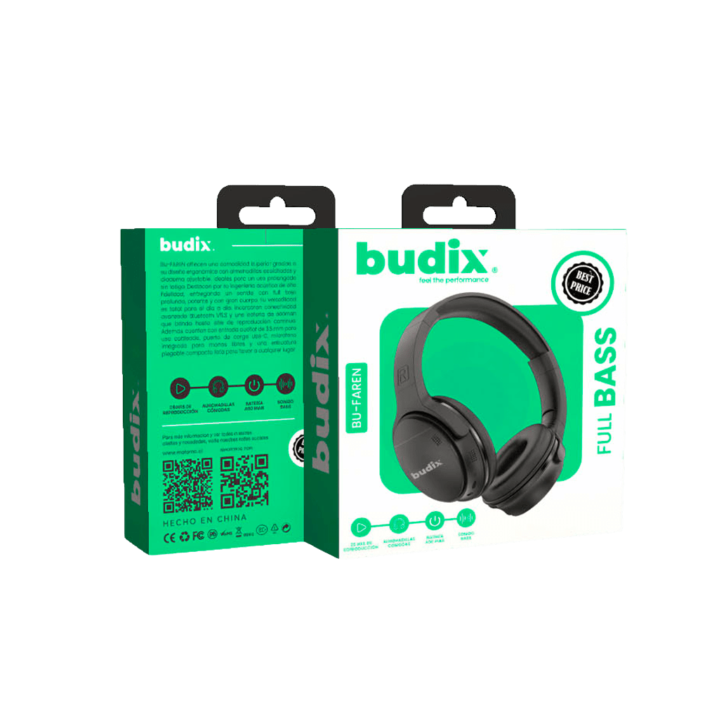 Headphone Budix Faren BT Color Negro6