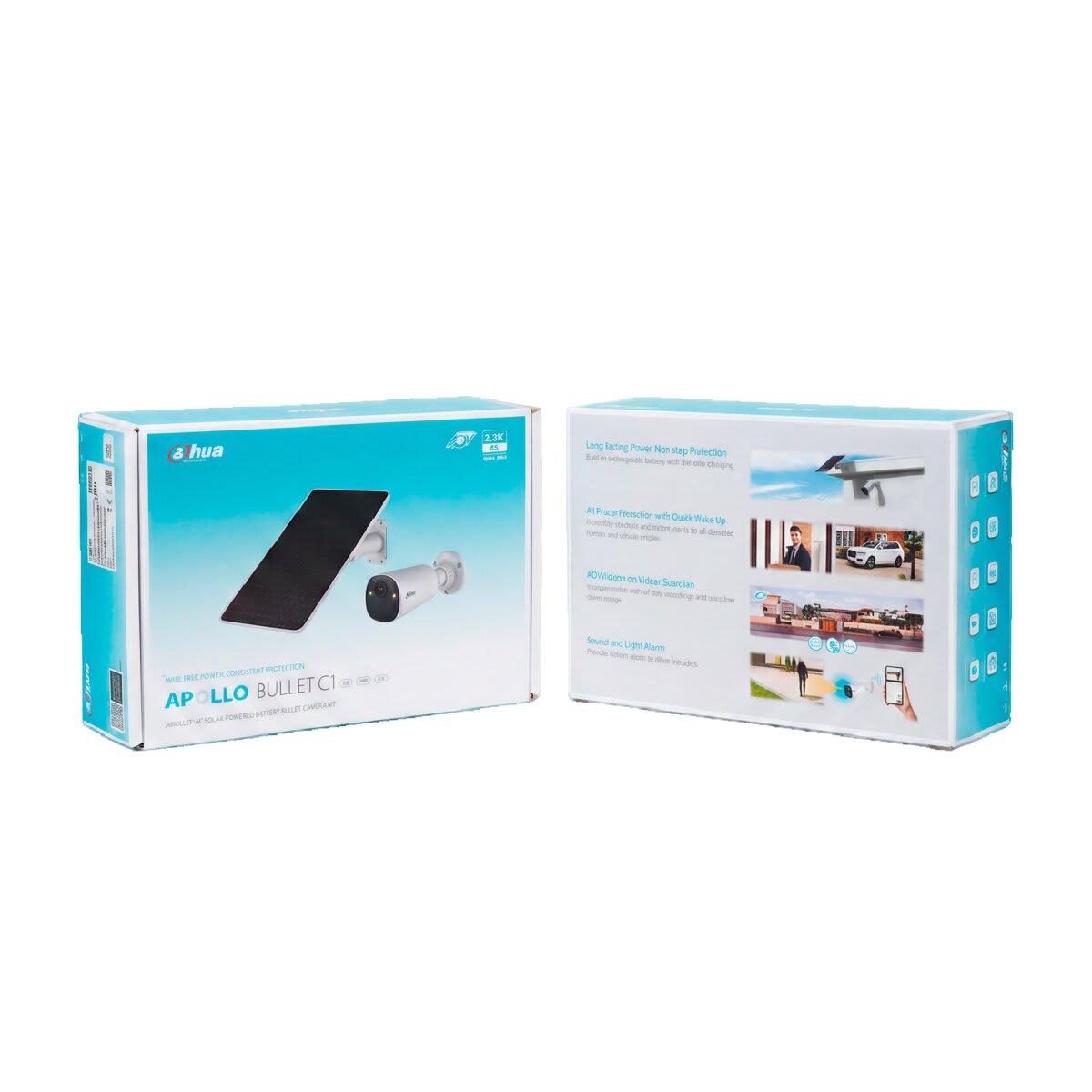 Cámara Exterior Dahua Apollo Bullet C1 Panel Solar 2.3K5