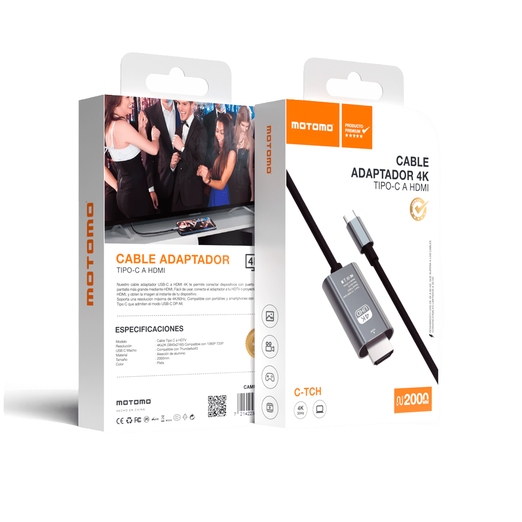 CABLE ADAPTADOR TIPO-C A HDMI 2MT - 4K5