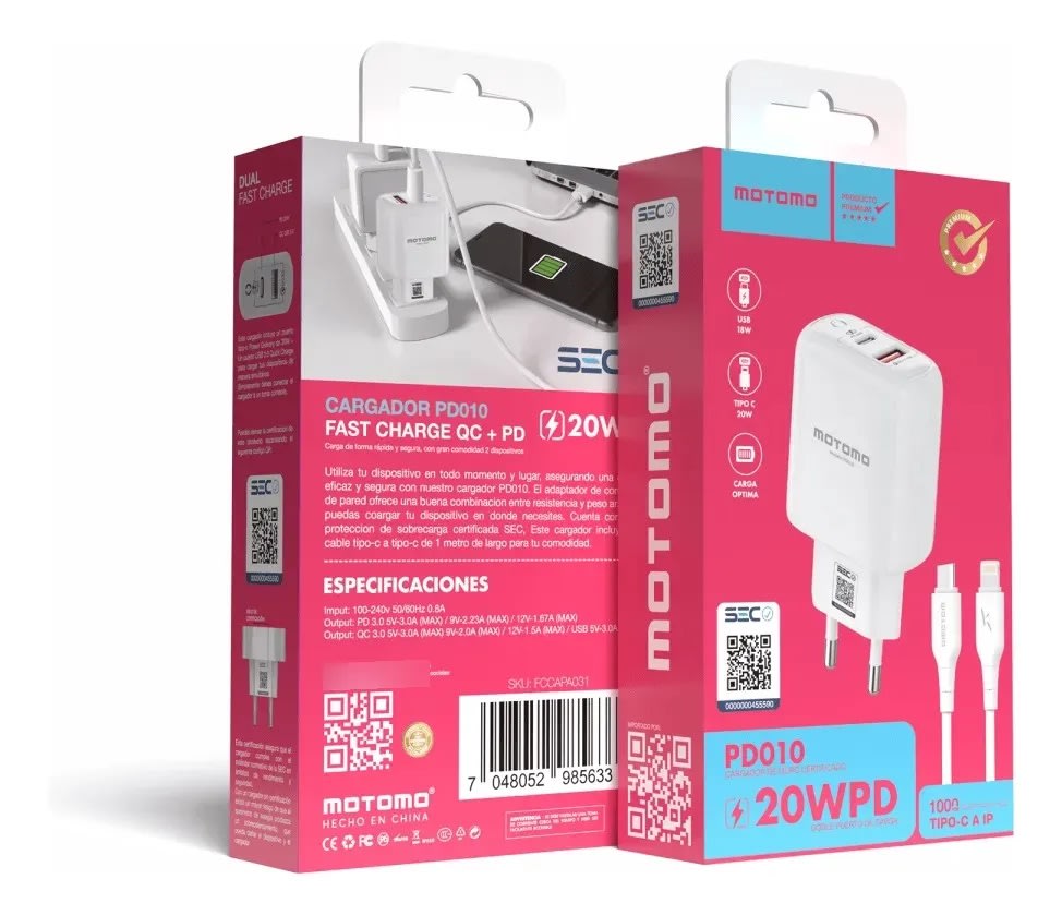 Cargador de Pared PD010 PD Tipo C a Lightning5
