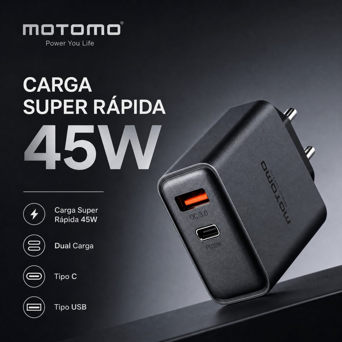 Cargador de Pared PD-L45 sin cable5